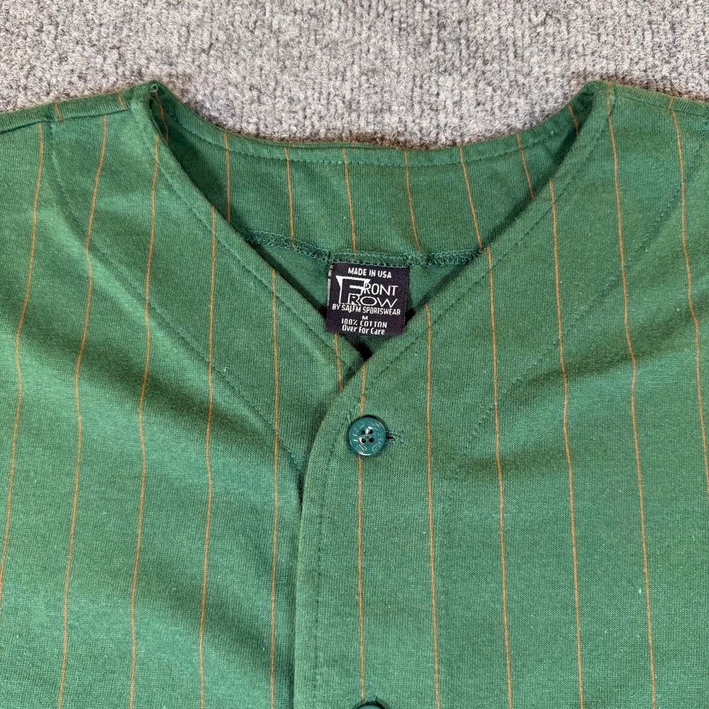 Vintage Salem Sportswear Front Row Baseball Jersey Mens Medium Green #3359